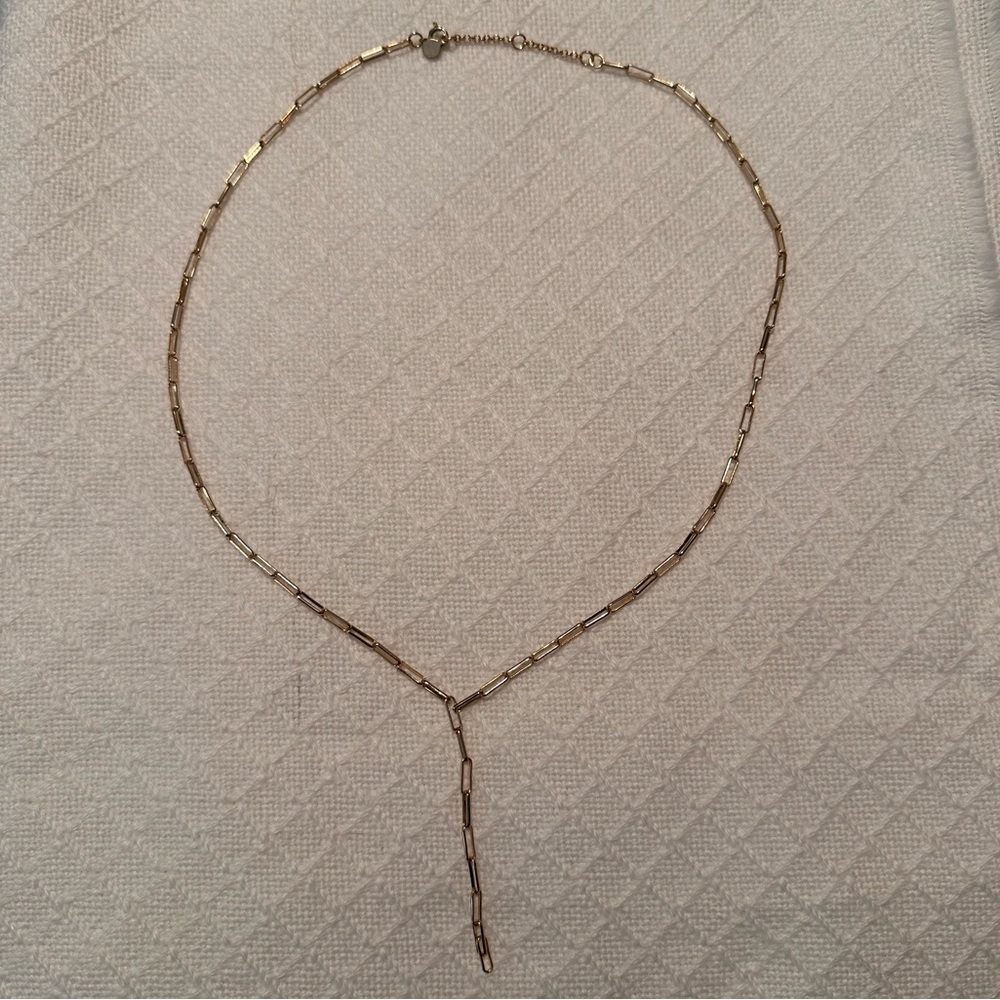 Gold Lariat Necklace